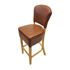 Hanoi Bar Chair in Soft Oak with Bison Tan Vinyl - HP788 - 1
