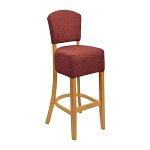 Hanoi Bar Chairs in Soft Oak with Shetland Scarlett Seatpad - HP794 - 1