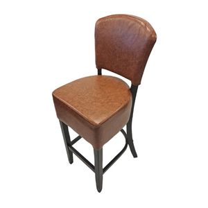 Hanoi Bar Chair in Dark Walnut with Bison Tan Vinyl - HP774 - 1