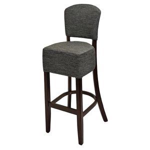 Hanoi Bar Chair in Dark Walnut with Shetland Smoke Seatpad - HP779 - 1