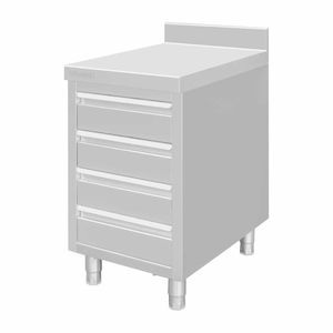 Vogue Stainless Steel 4 Drawer Workstation with 100mm Upstand - DP276 - 1
