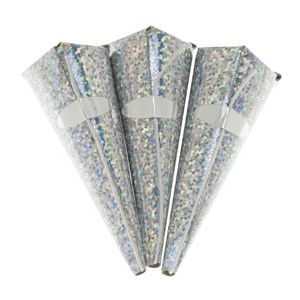Swantex Silver Holographic Cone Party Poppers (Pack of 50) - HY186 - 1
