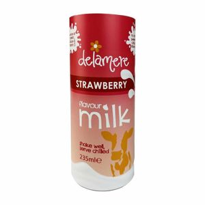 Delamere Dairy Strawberry Flavour Milk 235ml CartoCan (Pack of 12) - KA257 - 1
