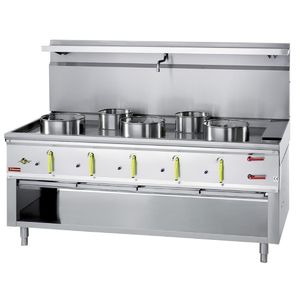 Diamond 5 Burner Wok Stove with Water Curtain - HY192 - 1
