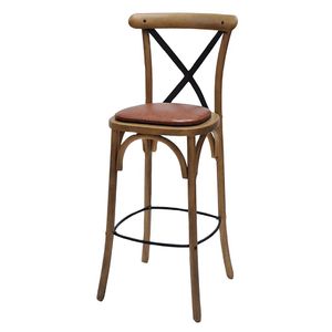 Bristol Bar Chair in Weathered Oak with Bison Tan Seat - HX880 - 1