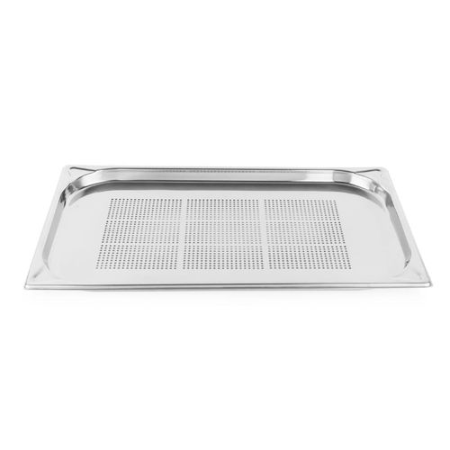 Vogue Stainless Steel Heavy Duty Perforated 1/1 Gastronorm Tray 20mm - DM971 - 2