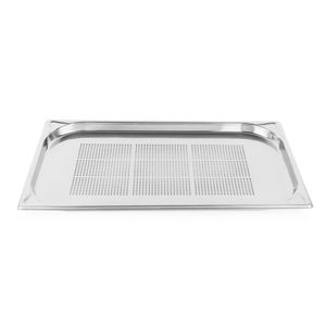Vogue Stainless Steel Heavy Duty Perforated 1/1 Gastronorm Tray 20mm - DM971 - 3