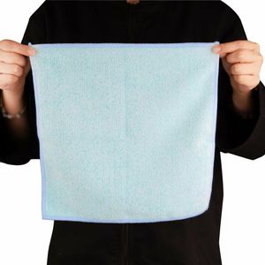 Jantex Microfibre Cloths Blue 400x400mm (Pack 5) - HX269 - 3
