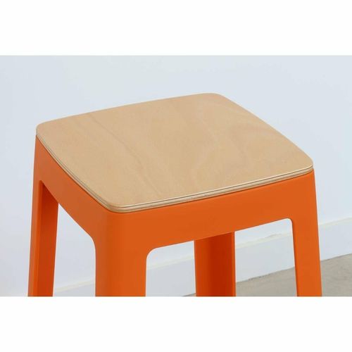 Origin Base Stool Signal Orange 400x400x440mm (Pack of 2) - HX772 - 9