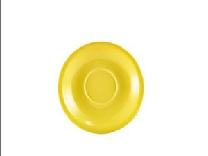 Genware Porcelain Yellow Saucer 13.5cm (Pack of 6) - 1