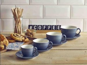 Genware Porcelain Grey Bowl Shaped Cup 17.5cl/ 6oz (Pack of 6) - 3