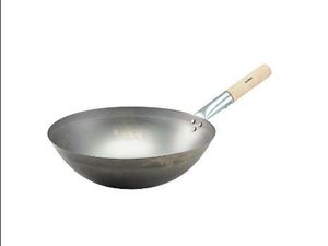 Black Iron Wok Round Base 14"/ 35.6cm - 1