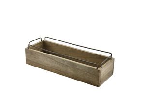 Industrial Wooden Crate 34 x 12 x 9cm - 1