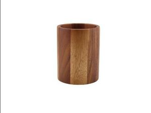 GenWare Acacia Wood Cutlery Cylinder - 1