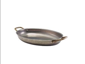 GenWare Vintage Steel Oval Dish 30 x 21cm (Pack of 3) - 1