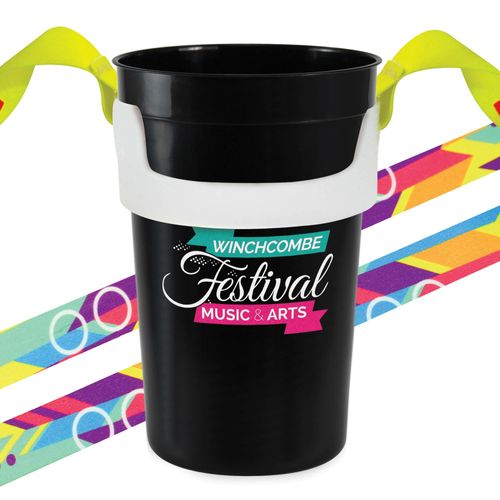 Custom Branded Premium Lanyard Cup Holder - 1