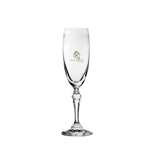 Custom Branded Luxury Filigree Flute Glass (170ml/6oz) - 1