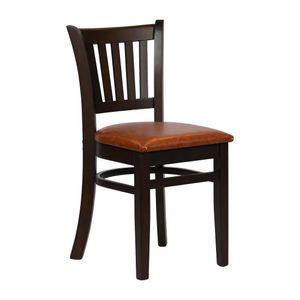 Turin Dining Table with 4 Manhattan Chairs in Dark Walnut with Bison Tan - JA201 - 1