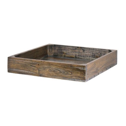 DWH Fusion Buffet System Wood Flat Basket Ash Grey Teak 356mm - VV3331 - 1