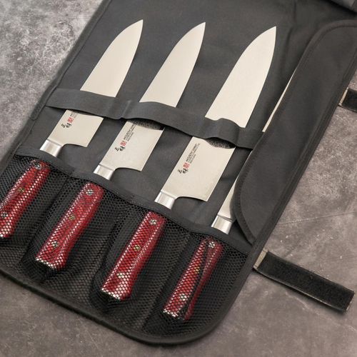 Japanese Knife Company Leather Knife Roll BK - JA637 - 8