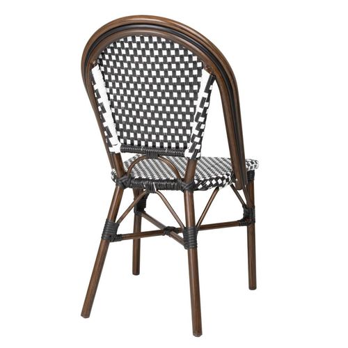 Bolero Parisian Style PE Rattan Chair Black Dot Mix (2 Pack) - HW598 - 3