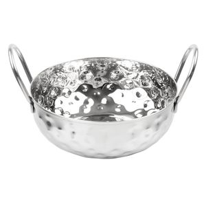 Olympia Table Presentation Hammered Kadai Dish Stainless Steel 150mm - HY105 - 3