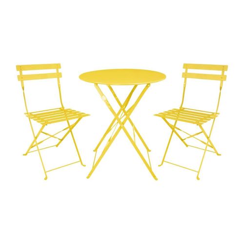 Bolero Perth Mellow Yellow Pavement Style Round Table 600mm - HZ369 - 4