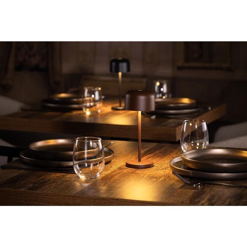 Olympia Siena Table Lamp Round Dome Chestnut 200mm - HZ201 - 8