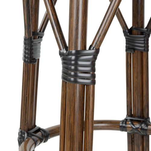 Bolero Parisian Style PE Rattan Bar Stools Black Dot Mix (2 Pack) - HZ146 - 3