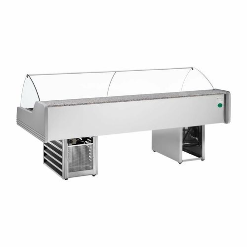 Zoin Saigon Fish Counter Grey with Azure Trim 2500mm - HZ879-250 - 2