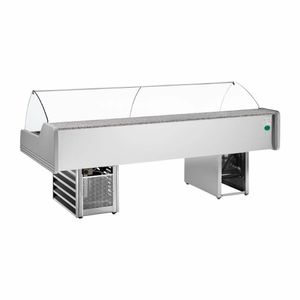 Zoin Saigon Fish Counter Grey with Azure Trim 2500mm - HZ879-250 - 3