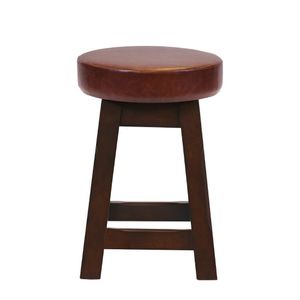 Everyday Wessex Dark Walnut Low Stool with Bison Espresso Seat (2 Pack) - JF975 - 1
