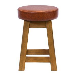 Everyday Wessex Weathered Oak Low Stool with Bison Tan Seat (2 Pack) - JF986 - 1
