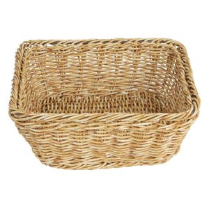 Olympia Polywicker Square Basket Light Brown 230x230mm - JA354 - 1