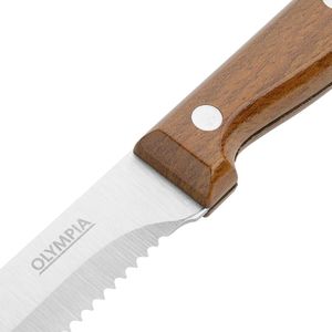 Olympia Rounded Steak Knives with PP Wood Effect Handles (12 Pack) - HZ972 - 3