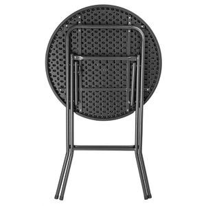 Bolero Folding HDPE Bar Table Wood Effect Black 800mm - HZ892 - 3