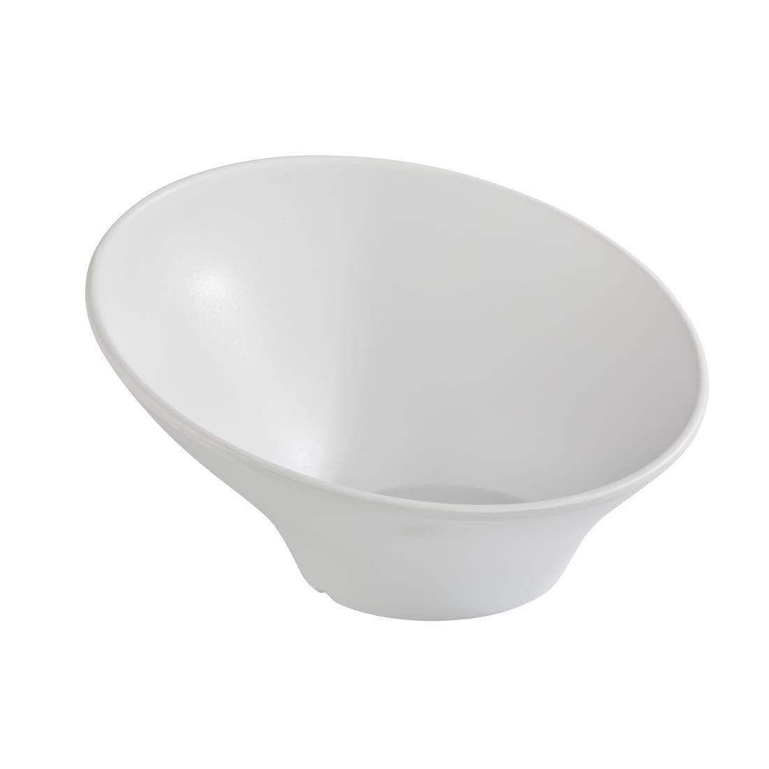 DA292 - APS Zen Melamine Round Sloped Bowl White 800ml - Each - DA292
