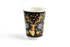 12oz Christmas Double Wall Hot Drink Cup (Full Case of 500) - GPX000401 - 1