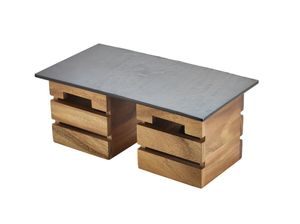 Genware Acacia Wood Box/ Riser 12cm - RSR-W1212 - 3