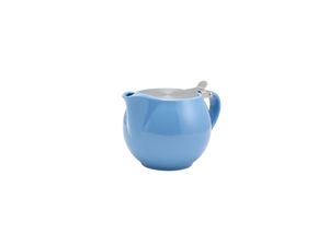 GenWare Porcelain Blue Teapot with St/ St Lid & Infuser 50cl/ 17.6oz (Pack of 6) - 395950BL - 1