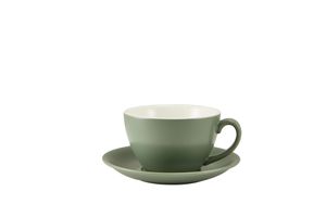 GenWare Porcelain Matt Sage Bowl Shaped Cup 34cl/ 12oz (Pack of 6) - 322134MSG - 3