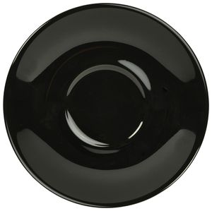 Genware Porcelain Black Saucer 13.5cm/ 5.25 (Pack of 6) - 182113BK - 1