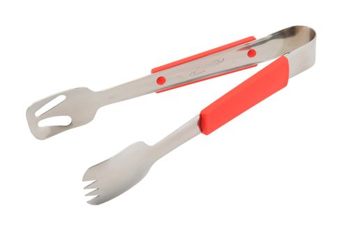 Genware Plastic Handle Buffet Tongs Red - 577-08R - 1