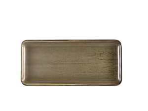 Terra Porcelain Grey Narrow Rectangular Platter 31 x 14cm (Pack of 6) - NR-PG30 - 3