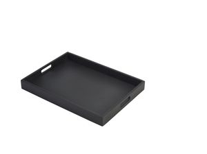 Solid Black Butlers Tray 44 x 32 x 4.5cm - BT4432BK - 1