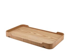GenWare Light Wood Veneer Room Service Tray 59 x 30 x 23cm - WVT-RS5930L - 3