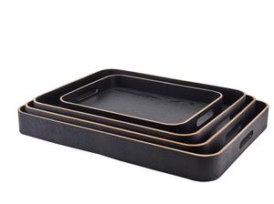 GenWare Black Wood Veneer Butlers Tray 50 x 38cm - WVT-B5038BK - 3
