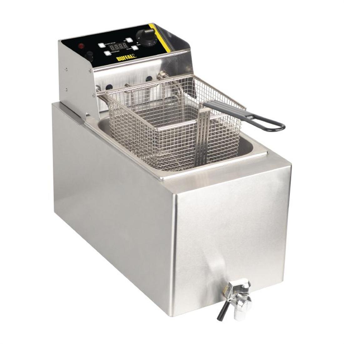 GH126 - Buffalo Single Tank Single Basket Countertop Electric Fryer 6kW - GH126