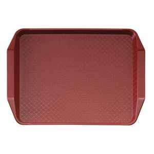 Cambro Cranberry Fast Food Tray with Handles 410x300mm - 1