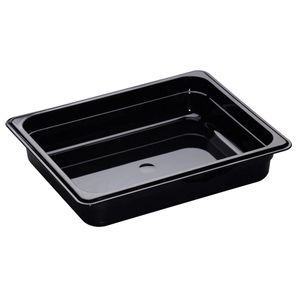 Cambro 65mm Deep High Heat 1/2 GN Pan Black - 1